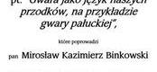 Ilustracja do artykułu: Gwara jako język naszych przodków, na przykładzie gwary pałuckiej