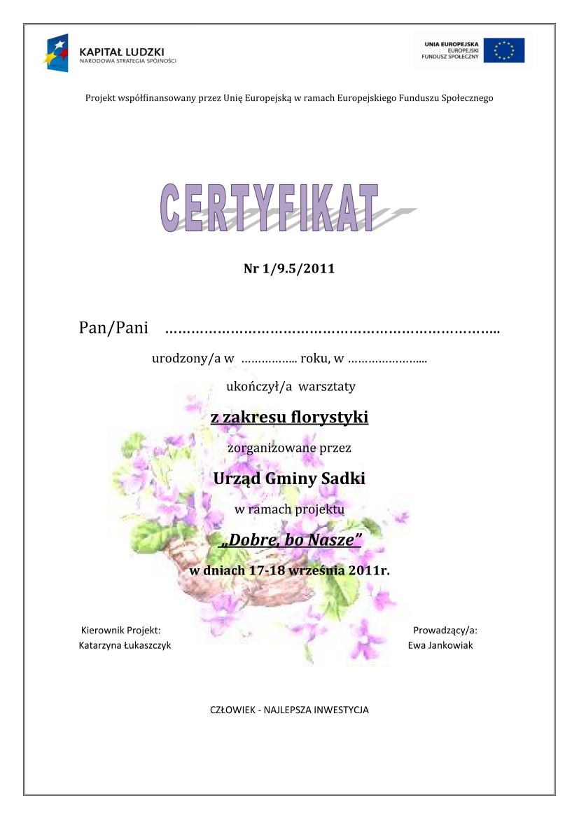 Certyfikat Certyfikat
