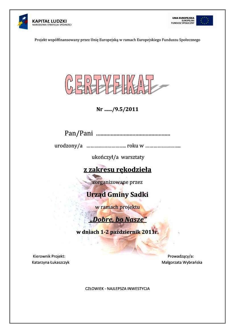 Certyfikat Certyfikat