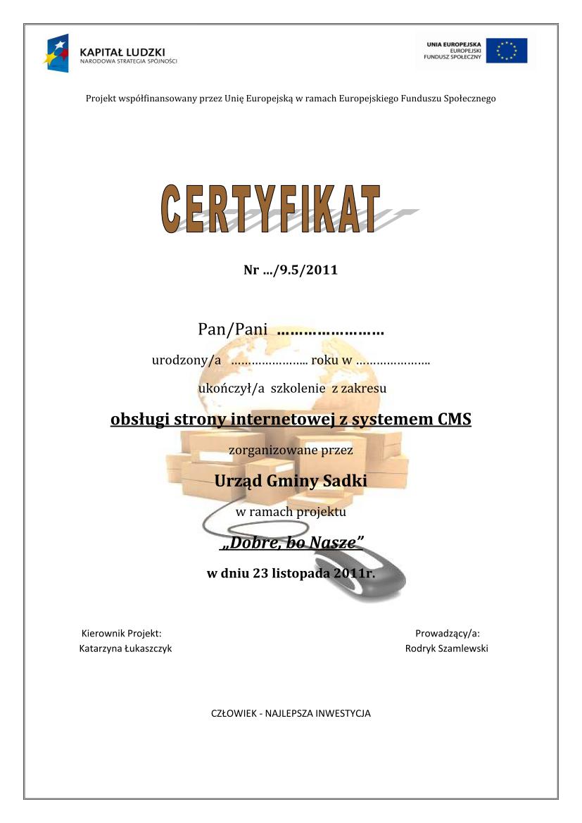 Certyfikat Certyfikat